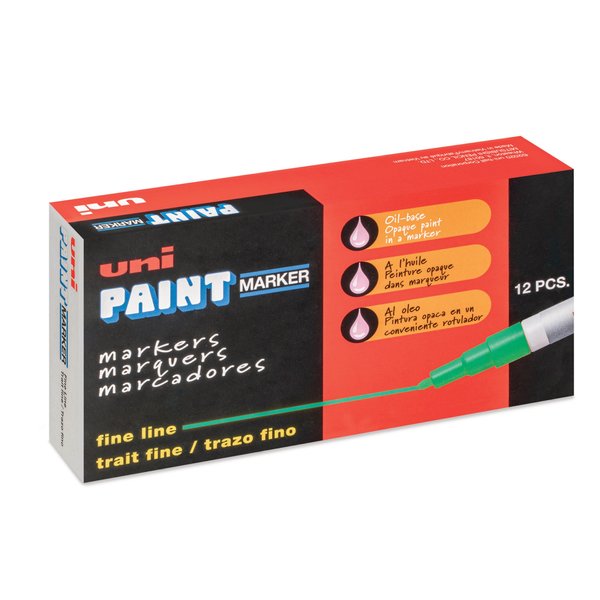 Uni-Paint Permanent Marker, Fine Bullet Tip, Green 63704